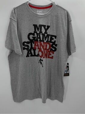 And1 Gray T-Shirt with Black and Red Graphic